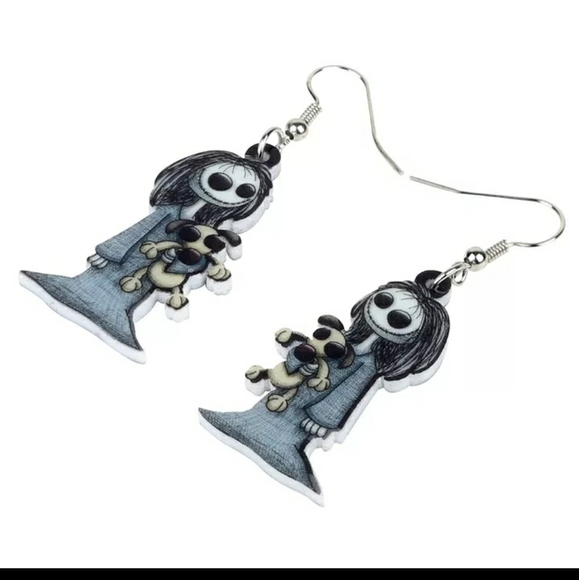 Jewelry - ACRYLIC EARRINGS: SPOOKY RAG DOLL